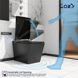COZY Square Smart Toilet | Foot Sensor, Auto Flush, Tankless & Instant Heat | STBL06-1