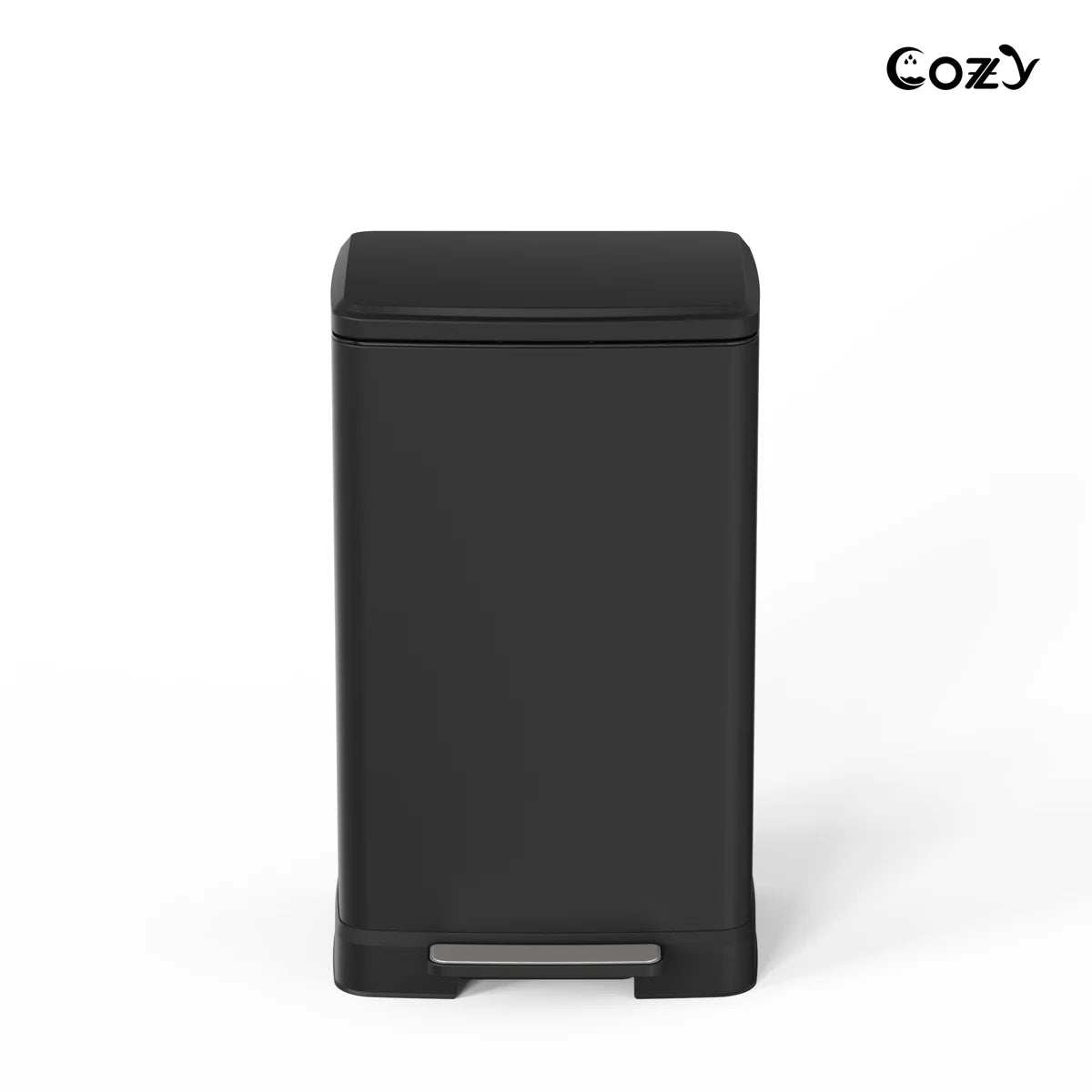 14.5 Gallon Stainless Steel Step Trash Can with Soft-Close Lid