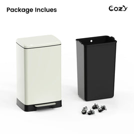 14.5 Gallon Stainless Steel Step Trash Can with Soft-Close Lid