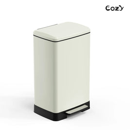 14.5 Gallon Stainless Steel Step Trash Can with Soft-Close Lid