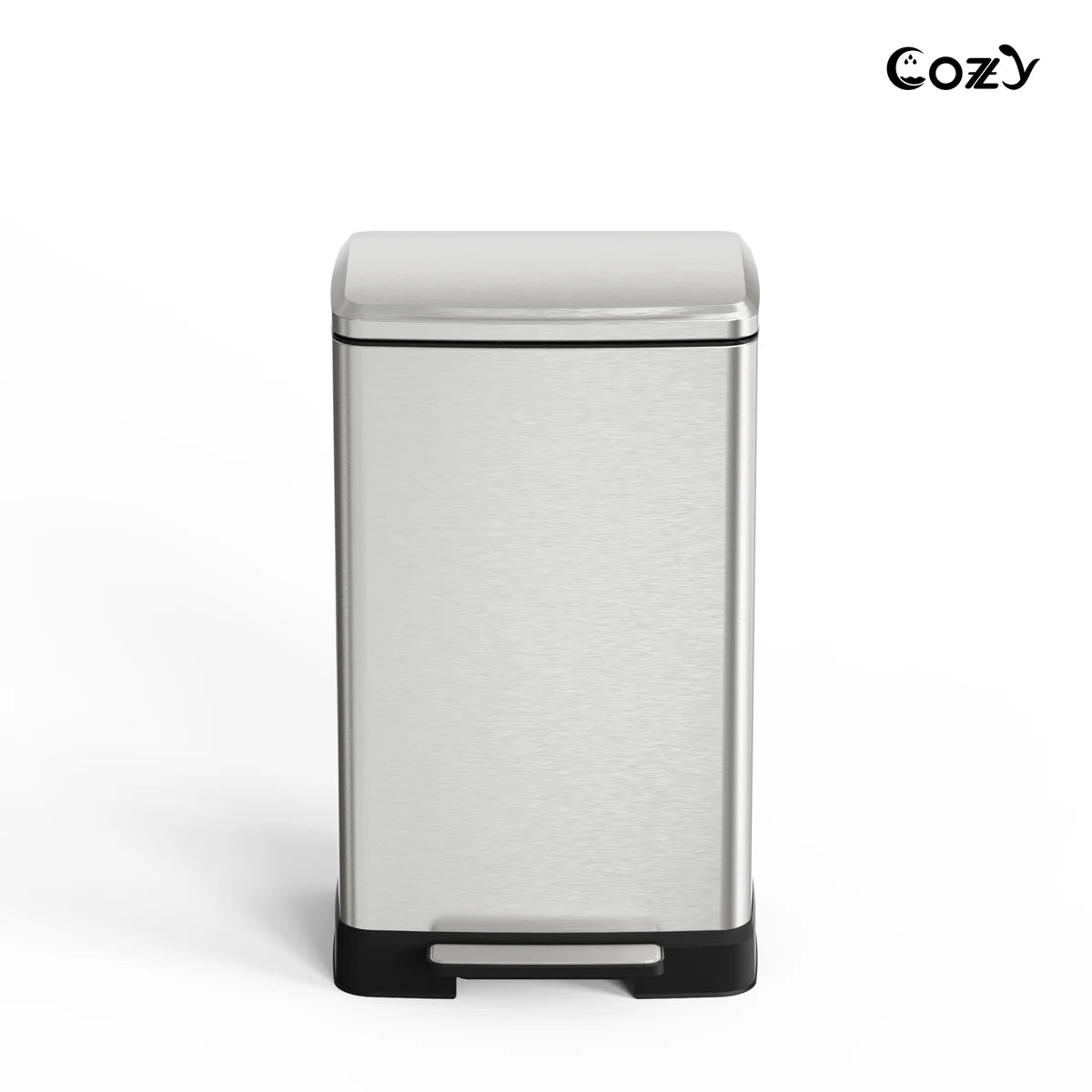 14.5 Gallon Stainless Steel Step Trash Can with Soft-Close Lid