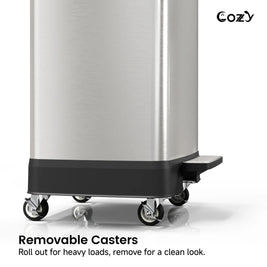 17.2 Gallon Stainless Steel Step Trash Can with Soft-Close Lid