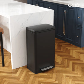 17.2 Gallon Stainless Steel Step Trash Can with Soft-Close Lid