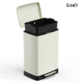17.2 Gallon Stainless Steel Step Trash Can with Soft-Close Lid