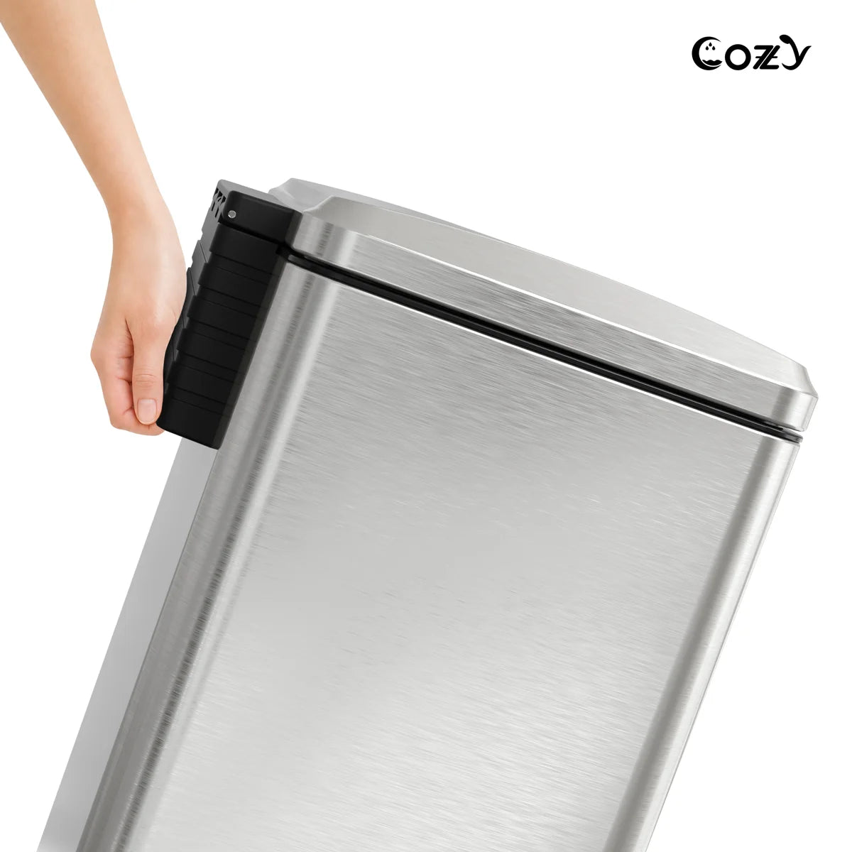 17.2 Gallon Stainless Steel Step Trash Can with Soft-Close Lid