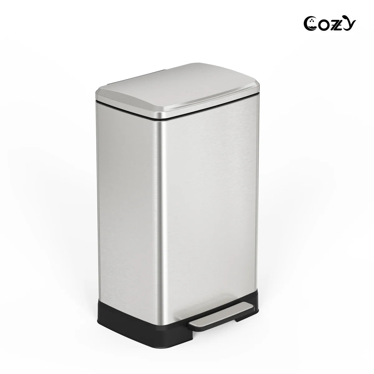 17.2 Gallon Stainless Steel Step Trash Can with Soft-Close Lid