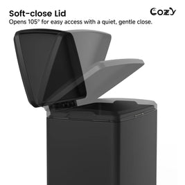 17.2 Gallon Stainless Steel Step Trash Can with Soft-Close Lid