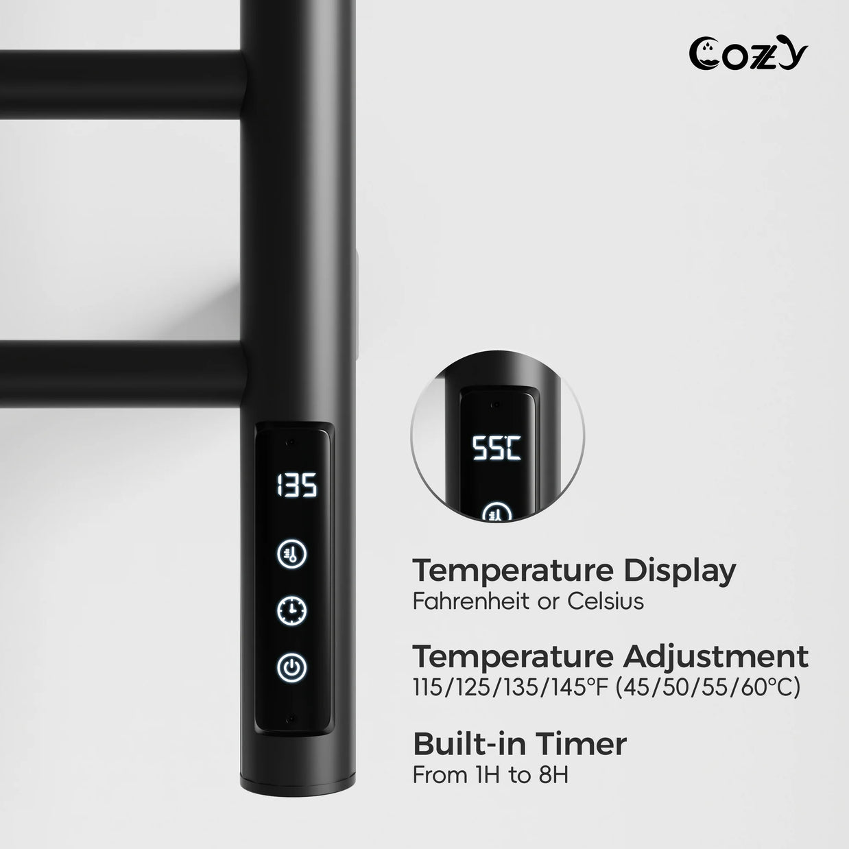 Cozy Electric Heated Towel Rack  EB03-BR-193504