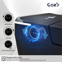 COZY Square Smart Toilet | Foot Sensor, Auto Flush, Tankless & Instant Heat | STBL06-1