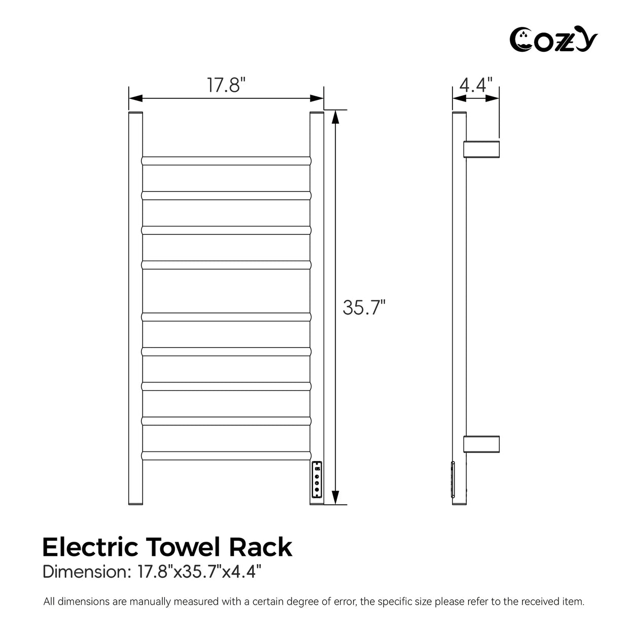 Cozy Electric Heated Towel Rack  EB03-BR-193504