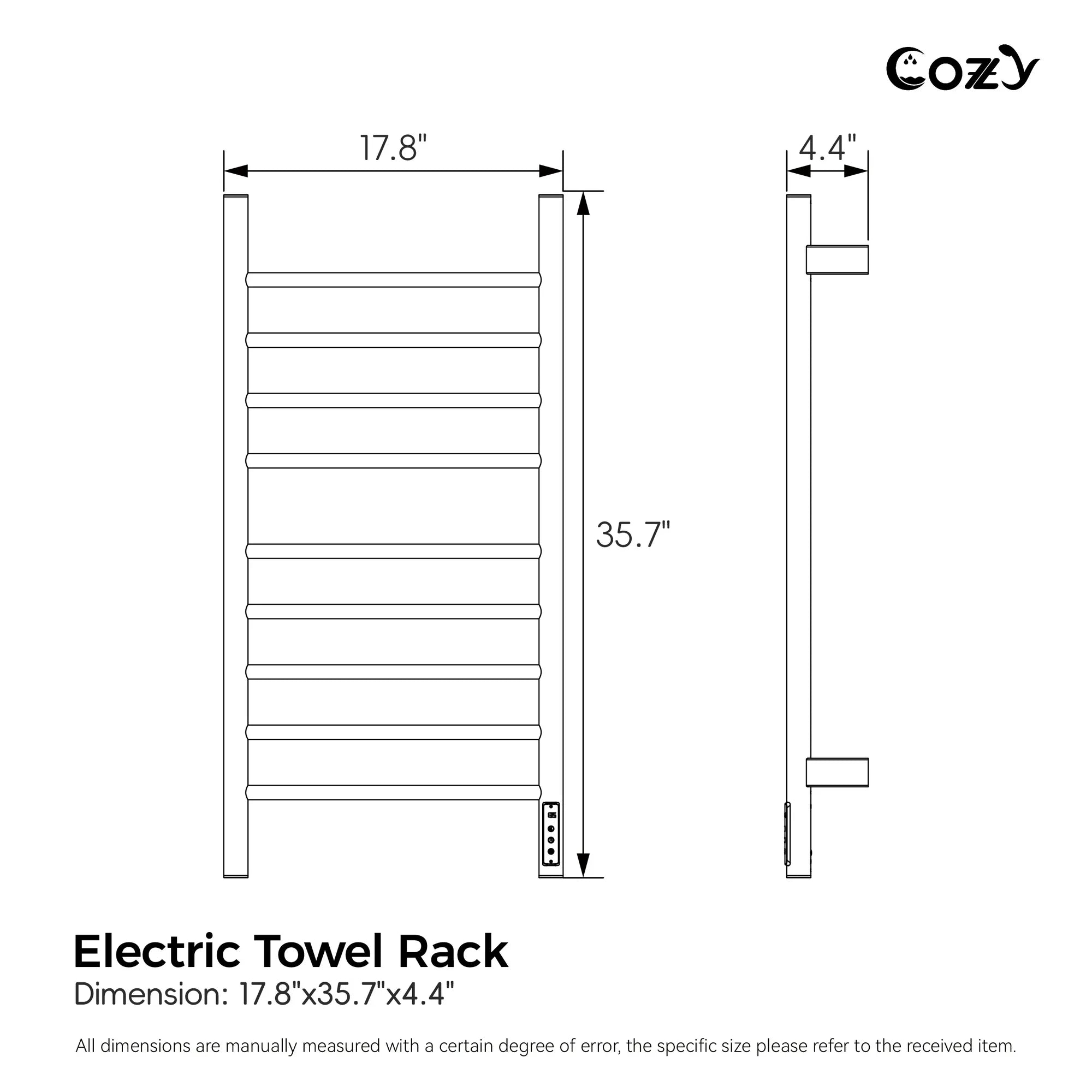 Cozy Electric Heated Towel Rack  EB03-BR-193504