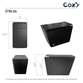 COZY Square Smart Toilet | Foot Sensor, Auto Flush, Tankless & Instant Heat | STBL06-1