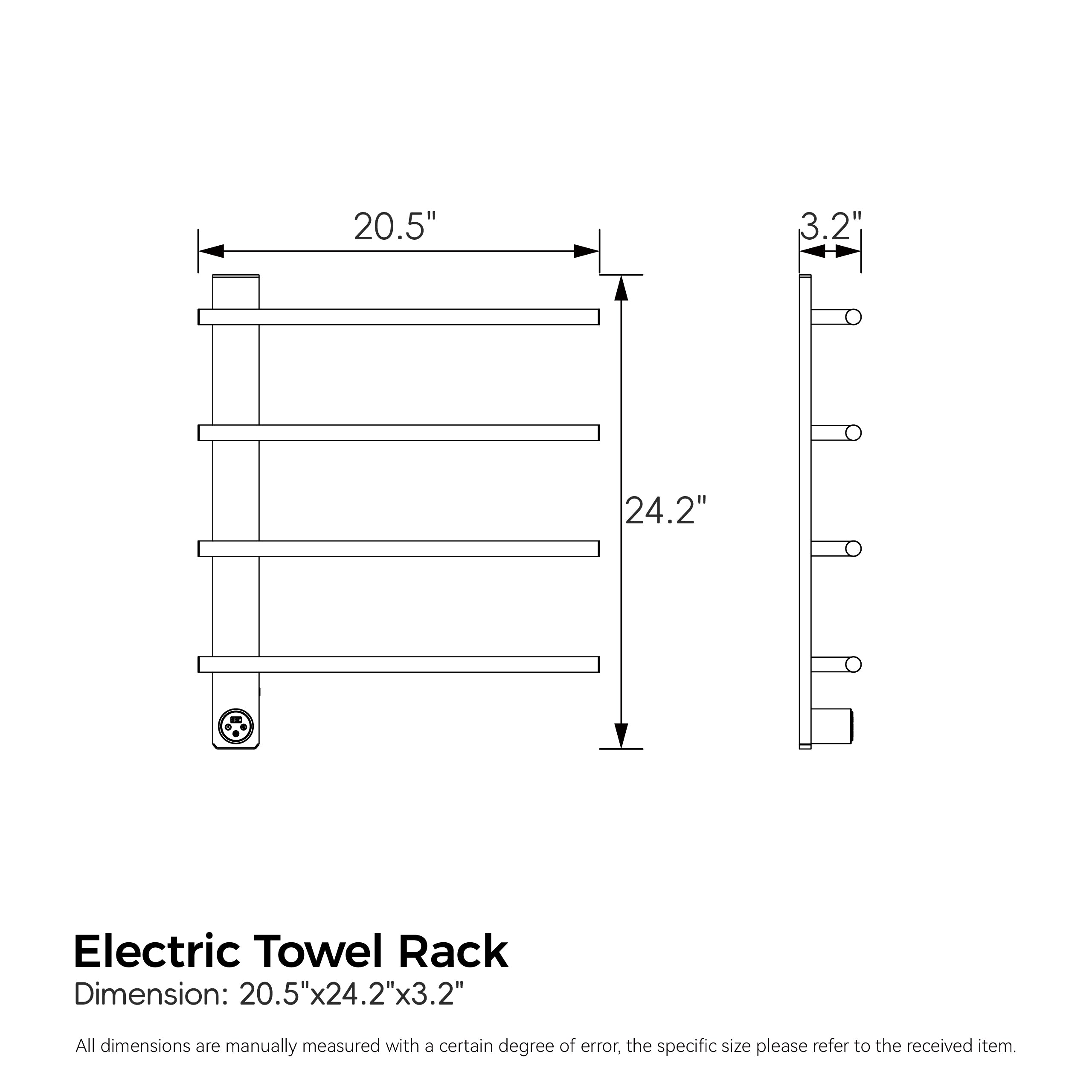 Cozy Electric Heated Towel Rack EB04-BG-242003