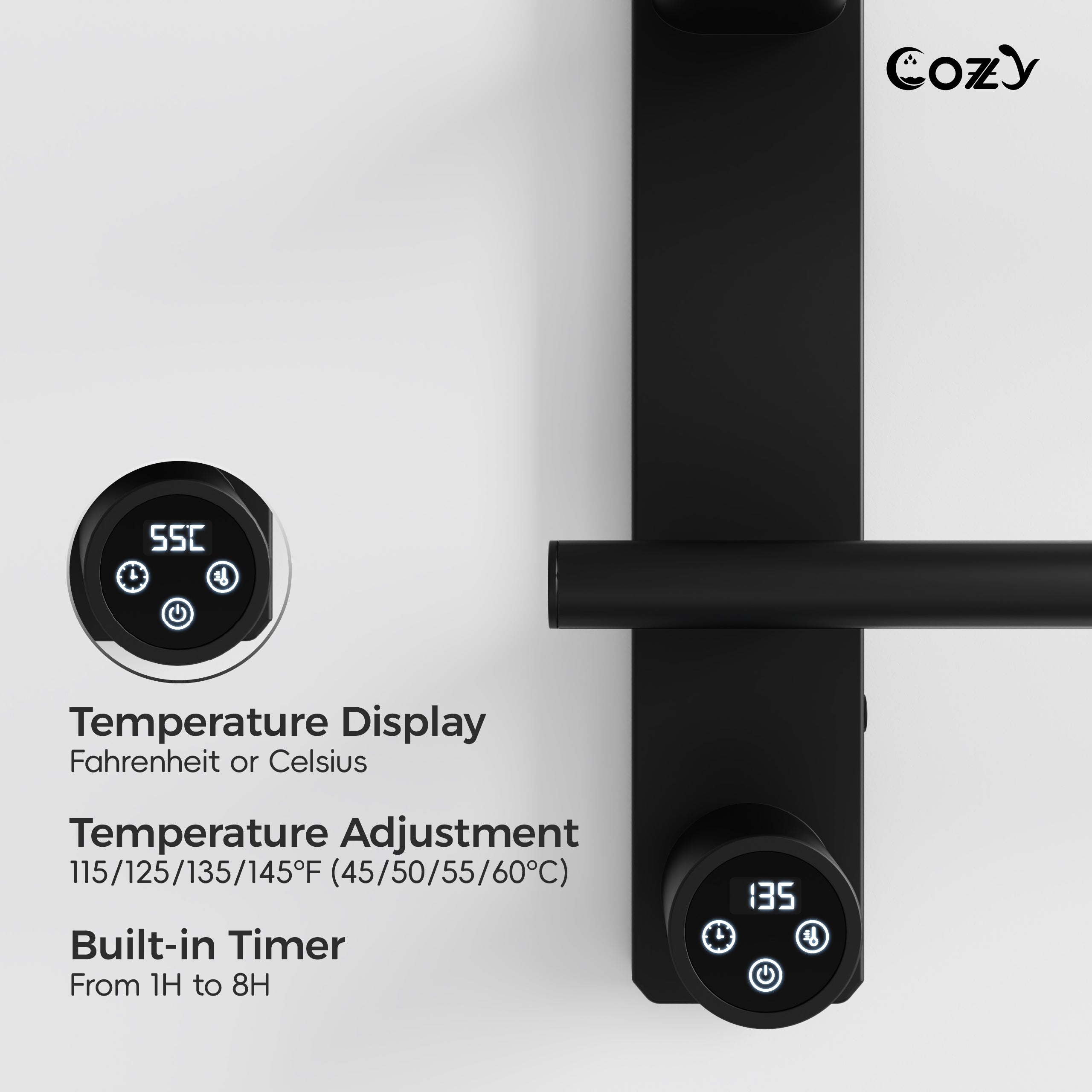Cozy Electric Heated Towel Rack EB04-BG-242003