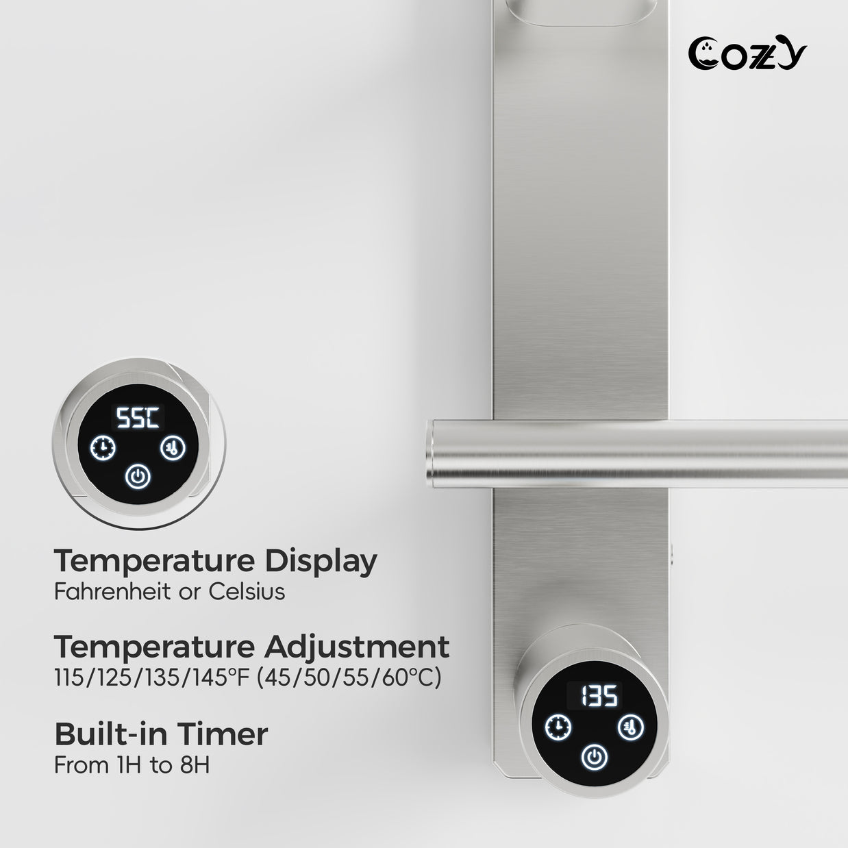 Cozy Electric Heated Towel Rack EB04-BG-242003