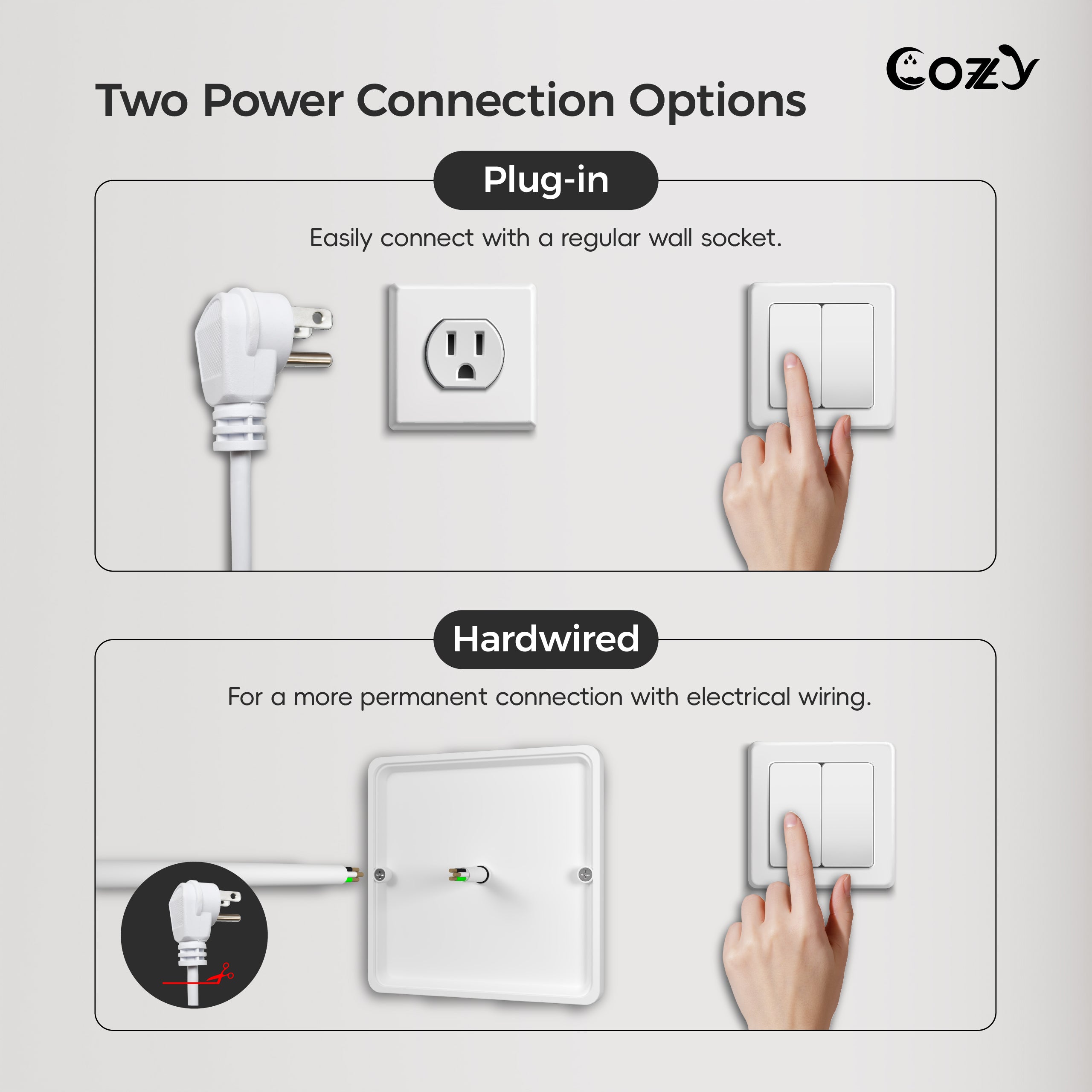 Cozy Electric Heated Towel Rack EB04-BG-242003