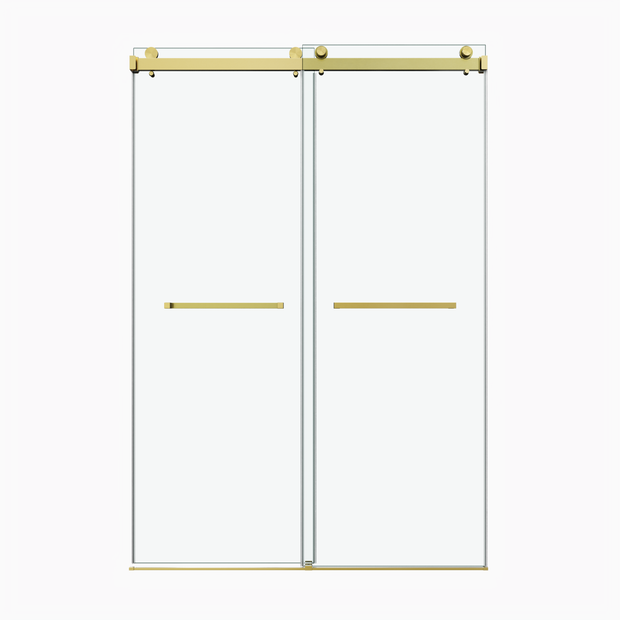 Cozy 48" / 54"/ 60" x 76" Frameless Double Slide Shower Door 3/8" Tempered Glass  TP-GD09-BG-4876