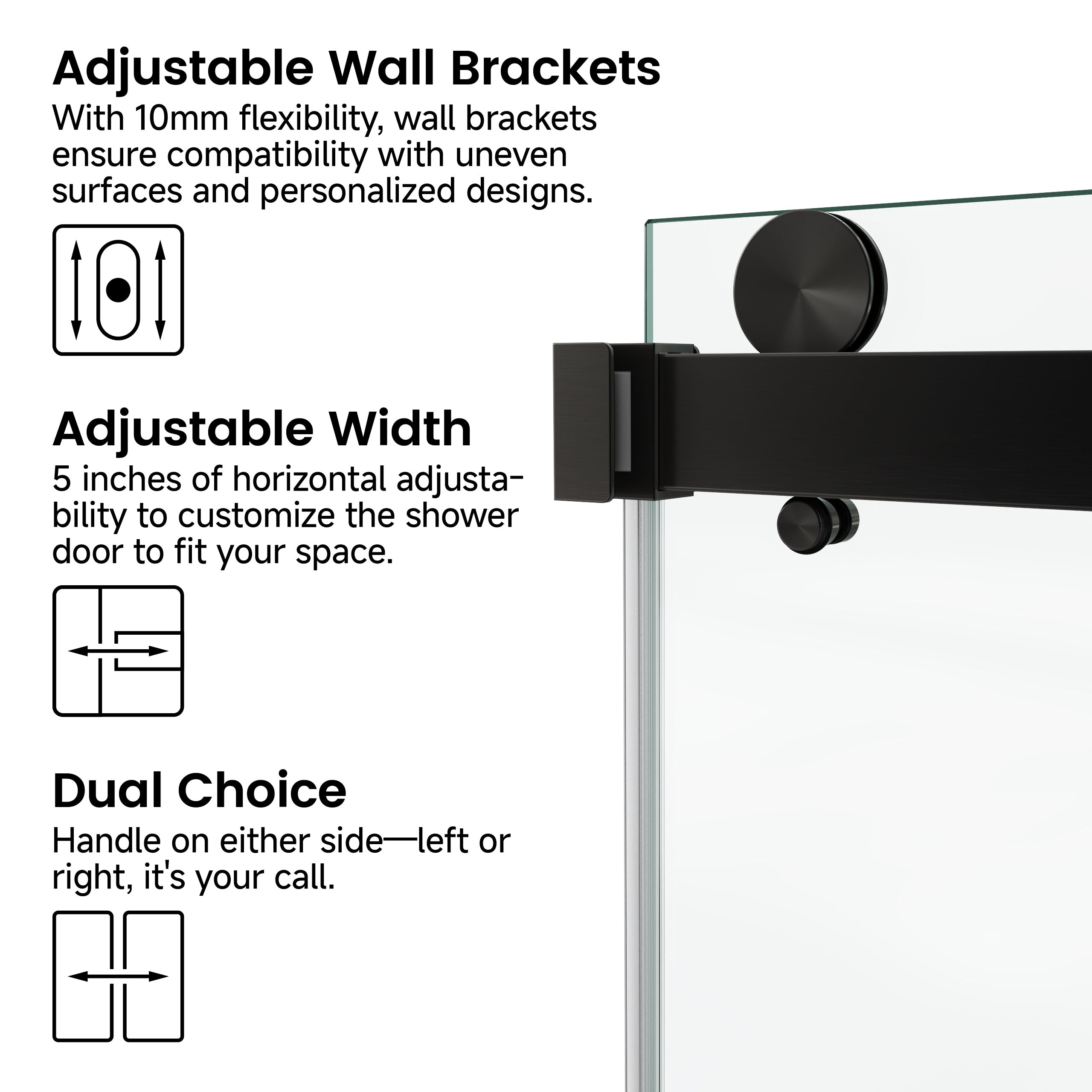 COZY Double Sliding Shower Door(Local Pickup Only)