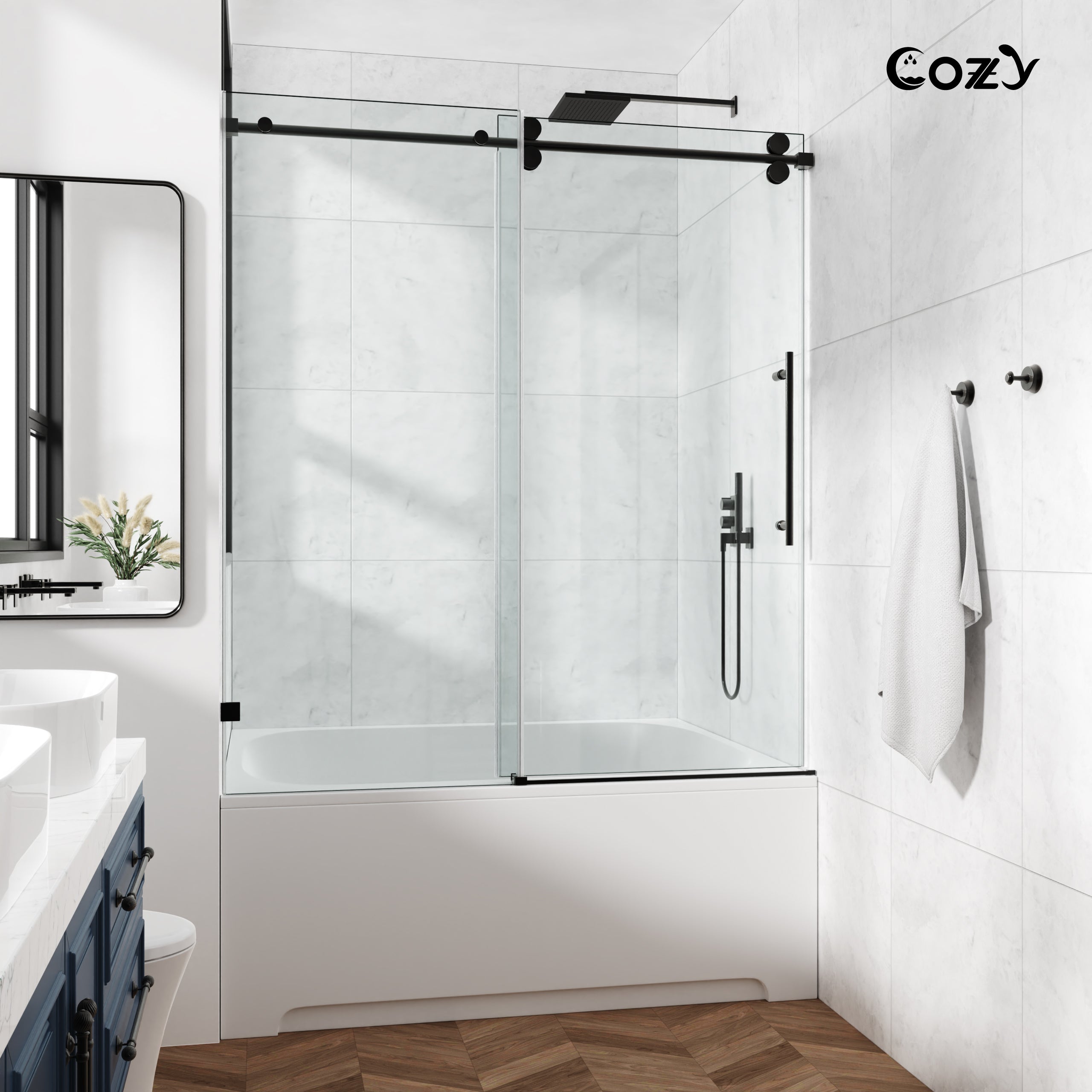 COZY Single Sliding Shower Door(Local Pickup Only)