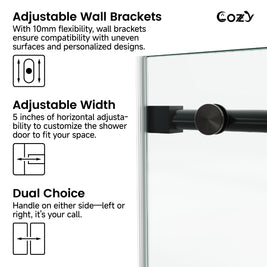 COZY Single Sliding Shower Door(Local Pickup Only)