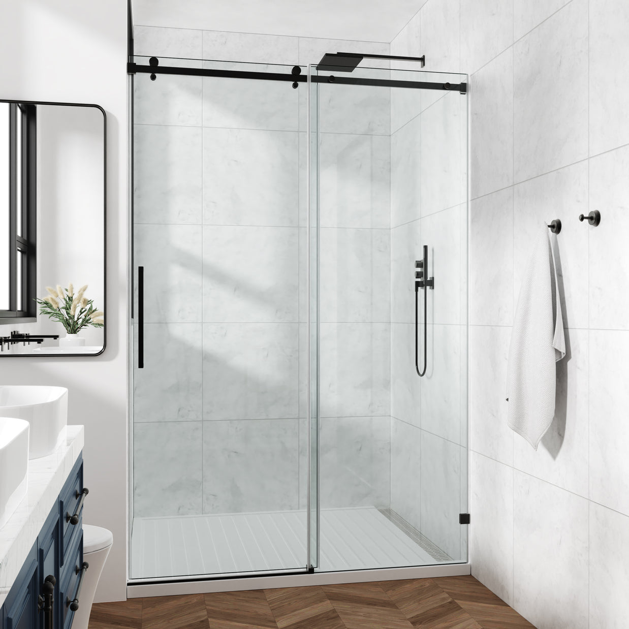 COZY Single sliding shower door(Local Pickup Only)