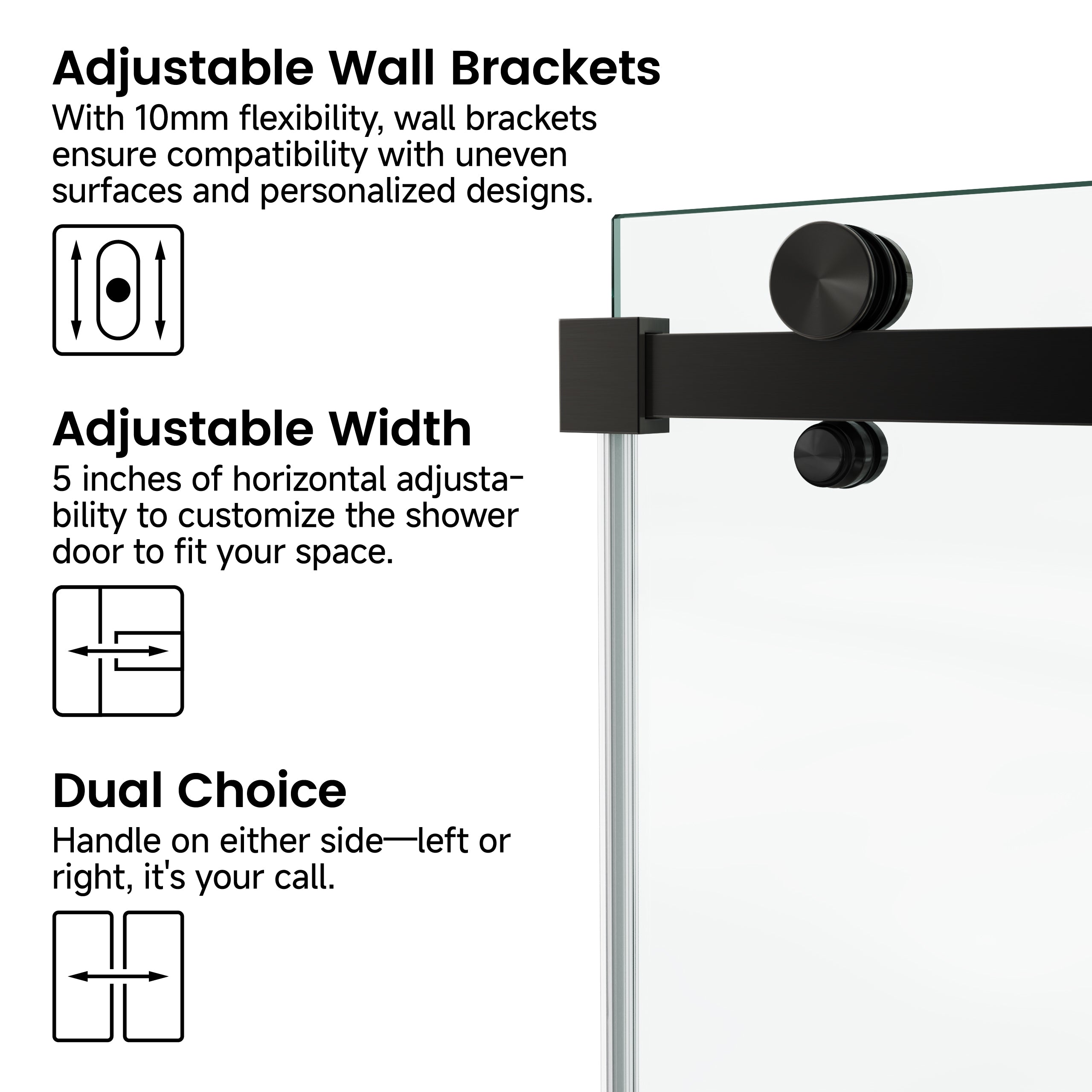 COZY Single sliding shower door(Local Pickup Only)