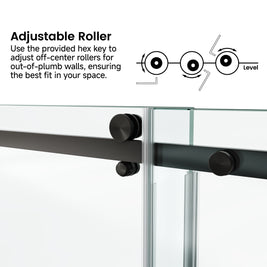 COZY Single sliding shower door(Local Pickup Only)