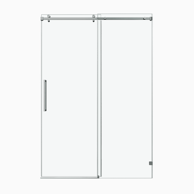 Cozy 50"-55"W x 76"H Frameless Single Sliding Shower Door, 3/8" Tempered Glass