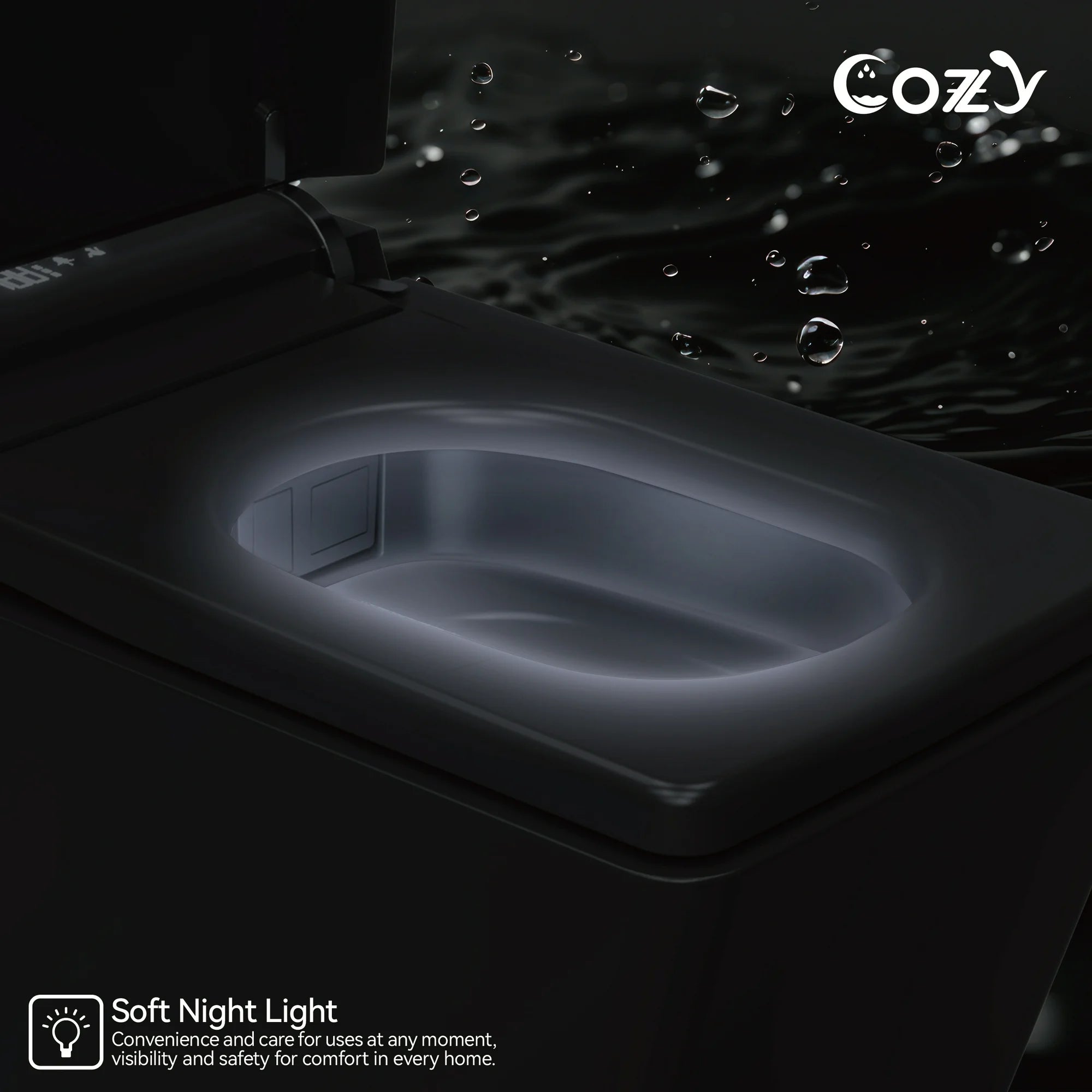 COZY Square Smart Toilet | Foot Sensor, Auto Flush, Tankless & Instant Heat | STBL06-1