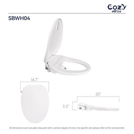 COZY Smart Bidet, Built-In Occupancy Sensor SBWHO4