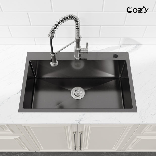 Cozy n Bath 30x19 inch overmount kitchen sink with accessors and drain