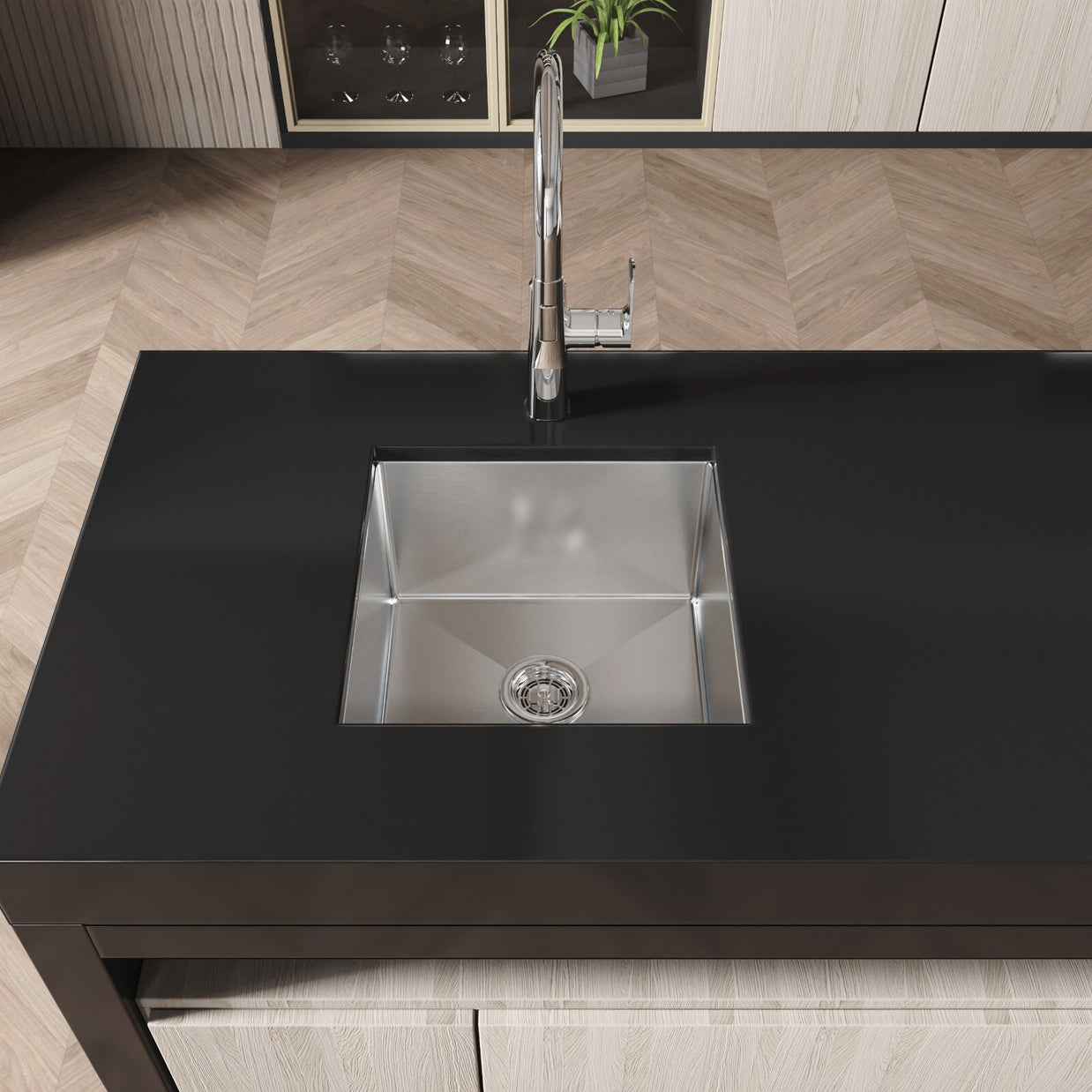 COZY Stainless Steel Kitchen Sink, 18