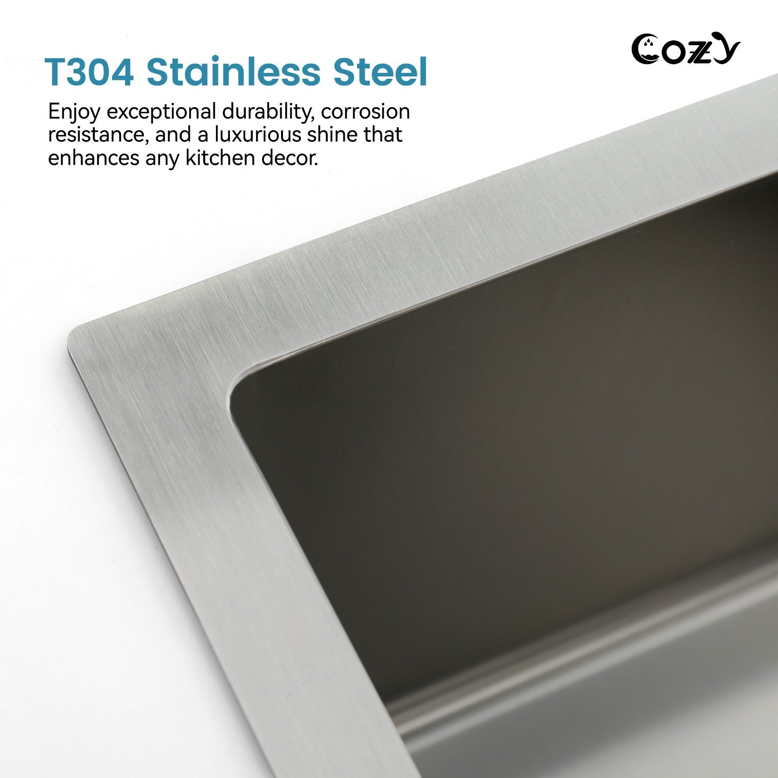 COZY Stainless Steel Kitchen Sink, 32
