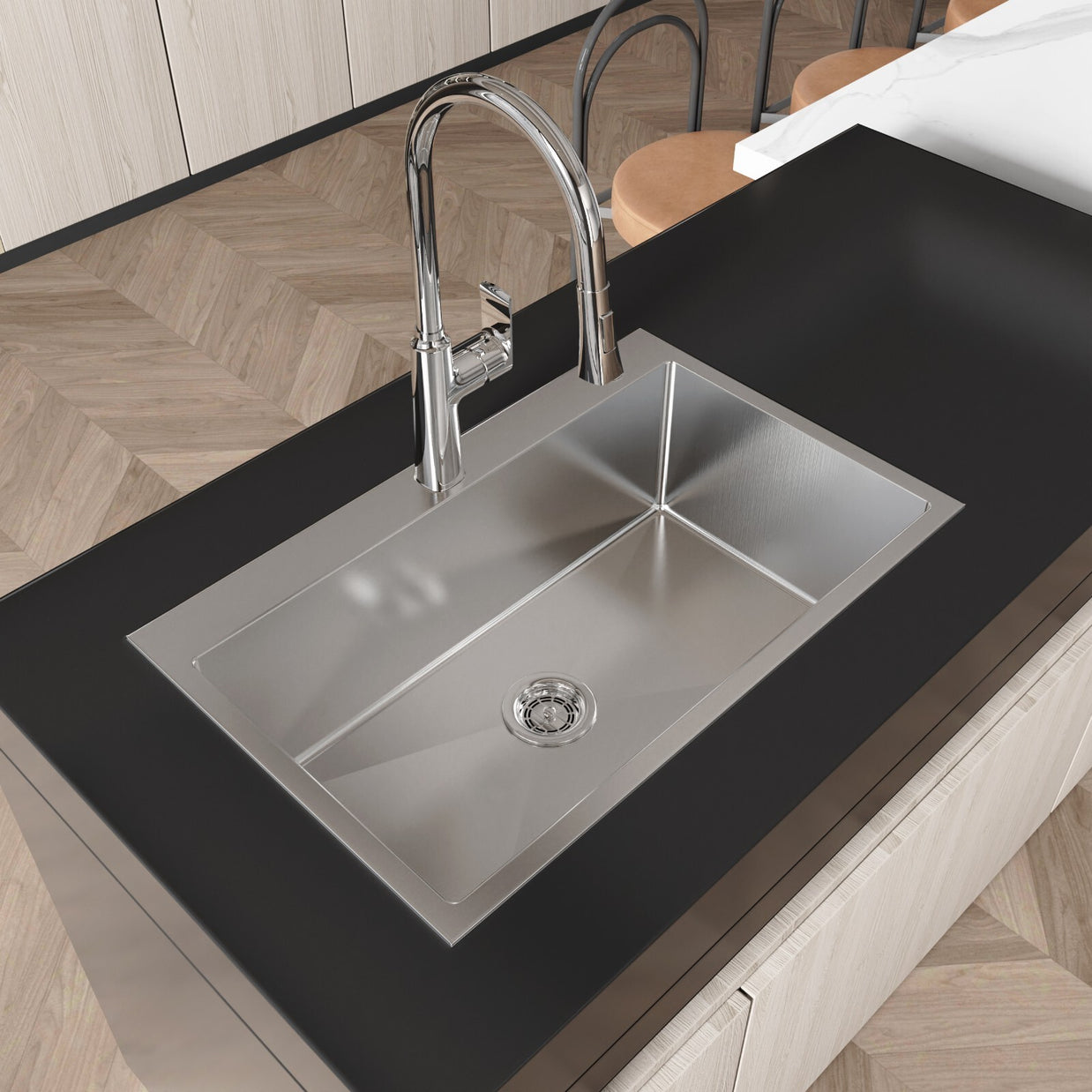 COZY Stainless Steel Kitchen Sink, 30