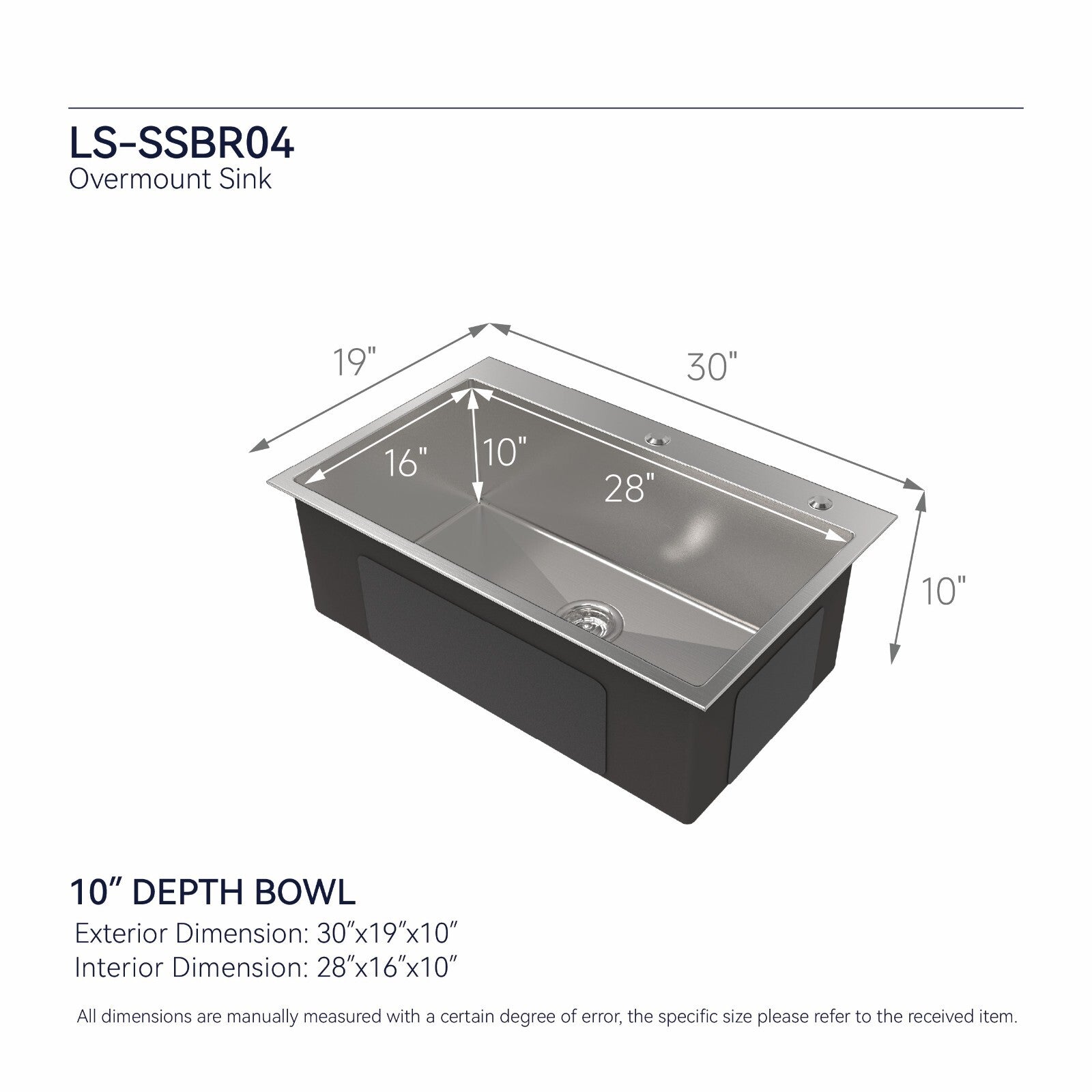 COZY Stainless Steel Kitchen Sink, 30