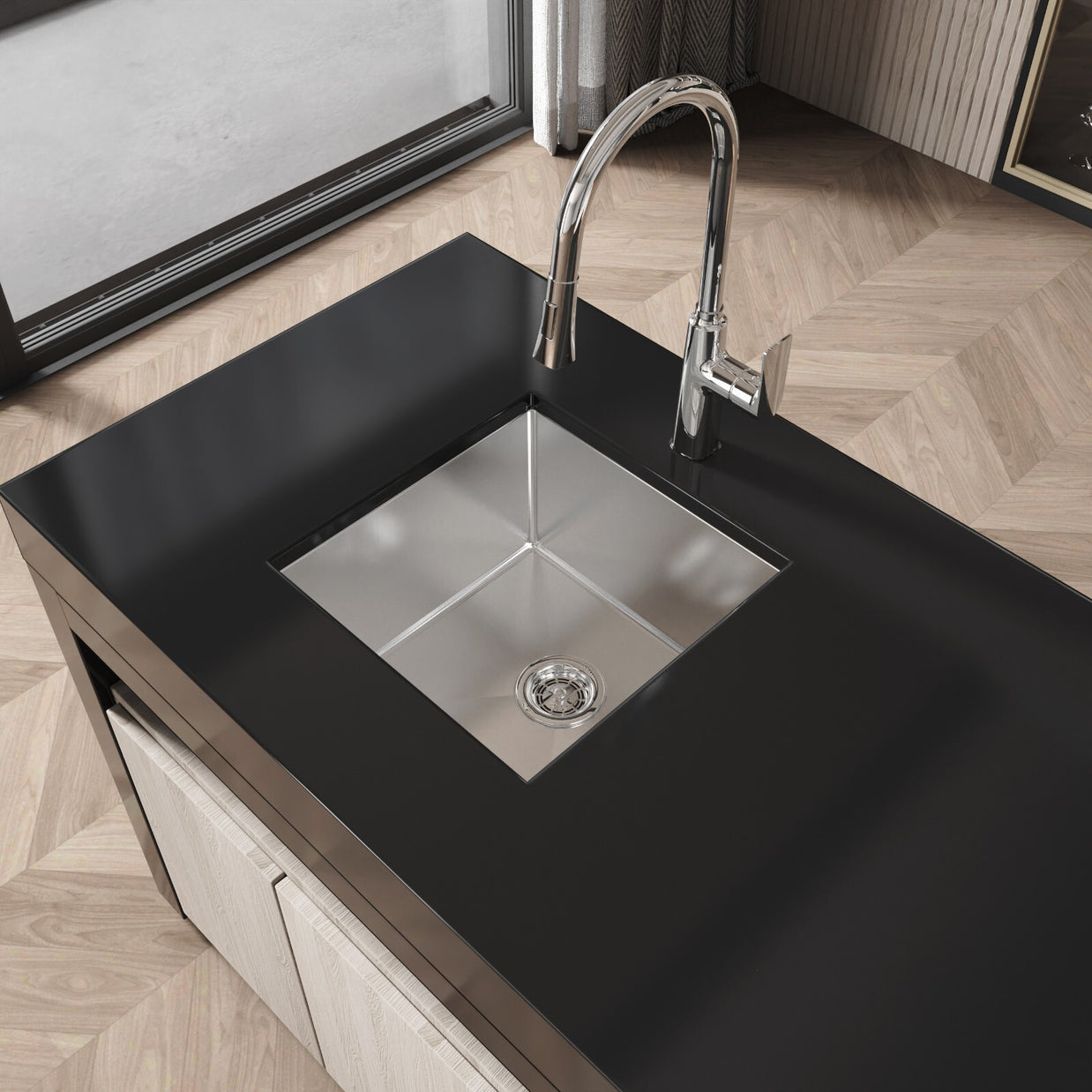 COZY Stainless Steel Kitchen Sink, 18