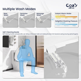 COZY Smart Bidet, Built-In Occupancy Sensor SBWHO4