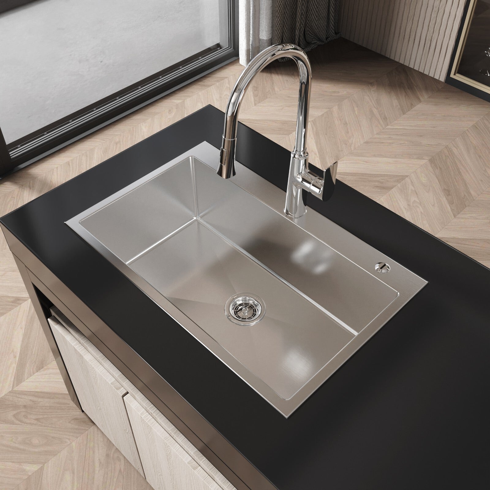 COZY Stainless Steel Kitchen Sink, 30