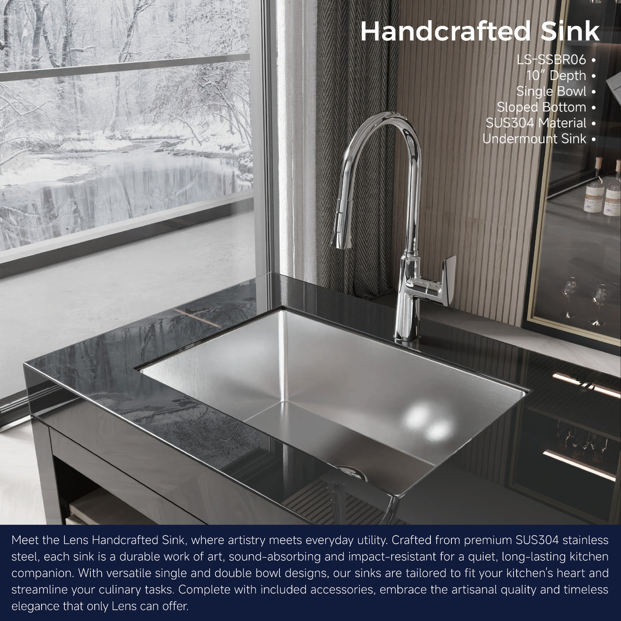 COZY Stainless Steel Kitchen Sink, 27