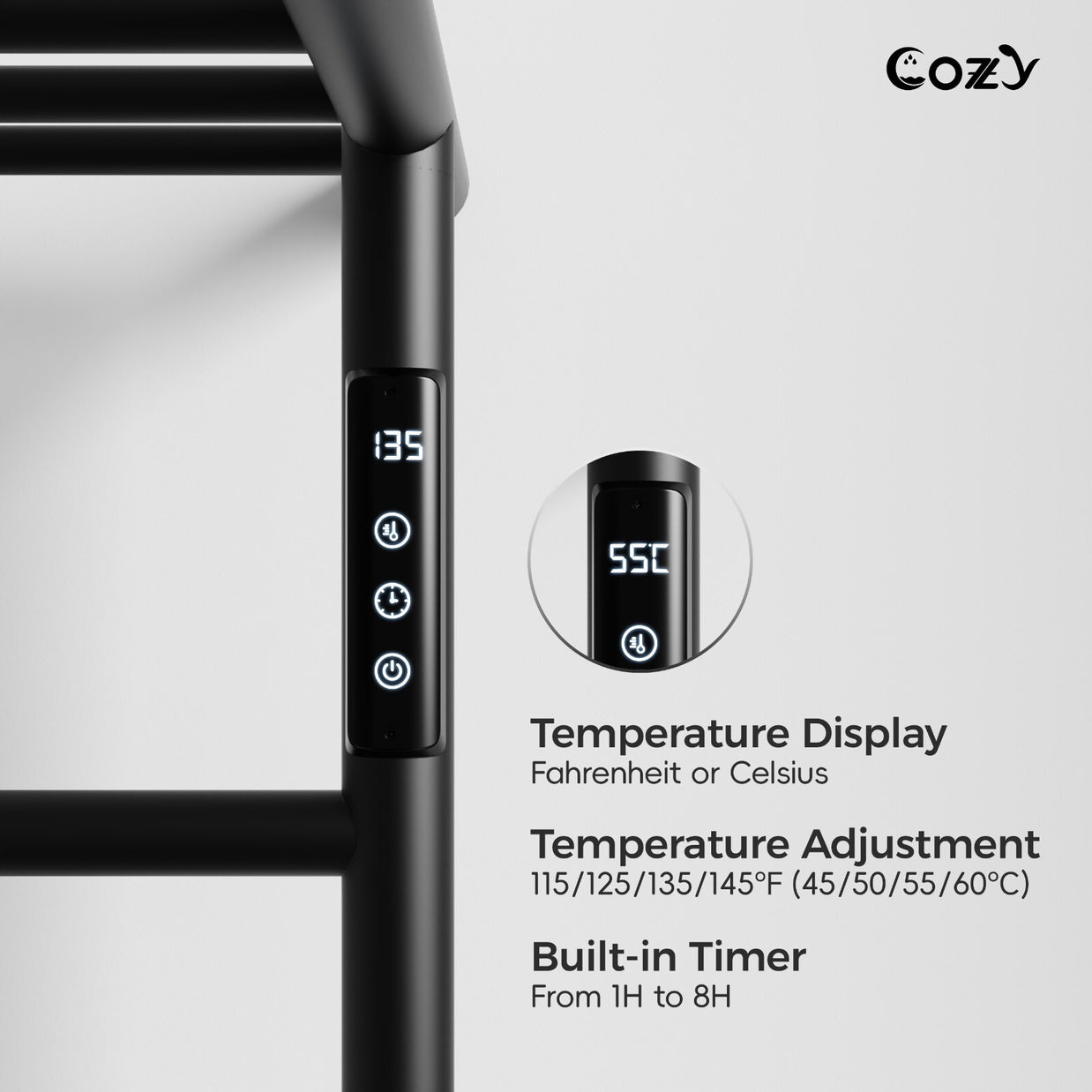 Cozy Electric Heated Towel Rack EB02