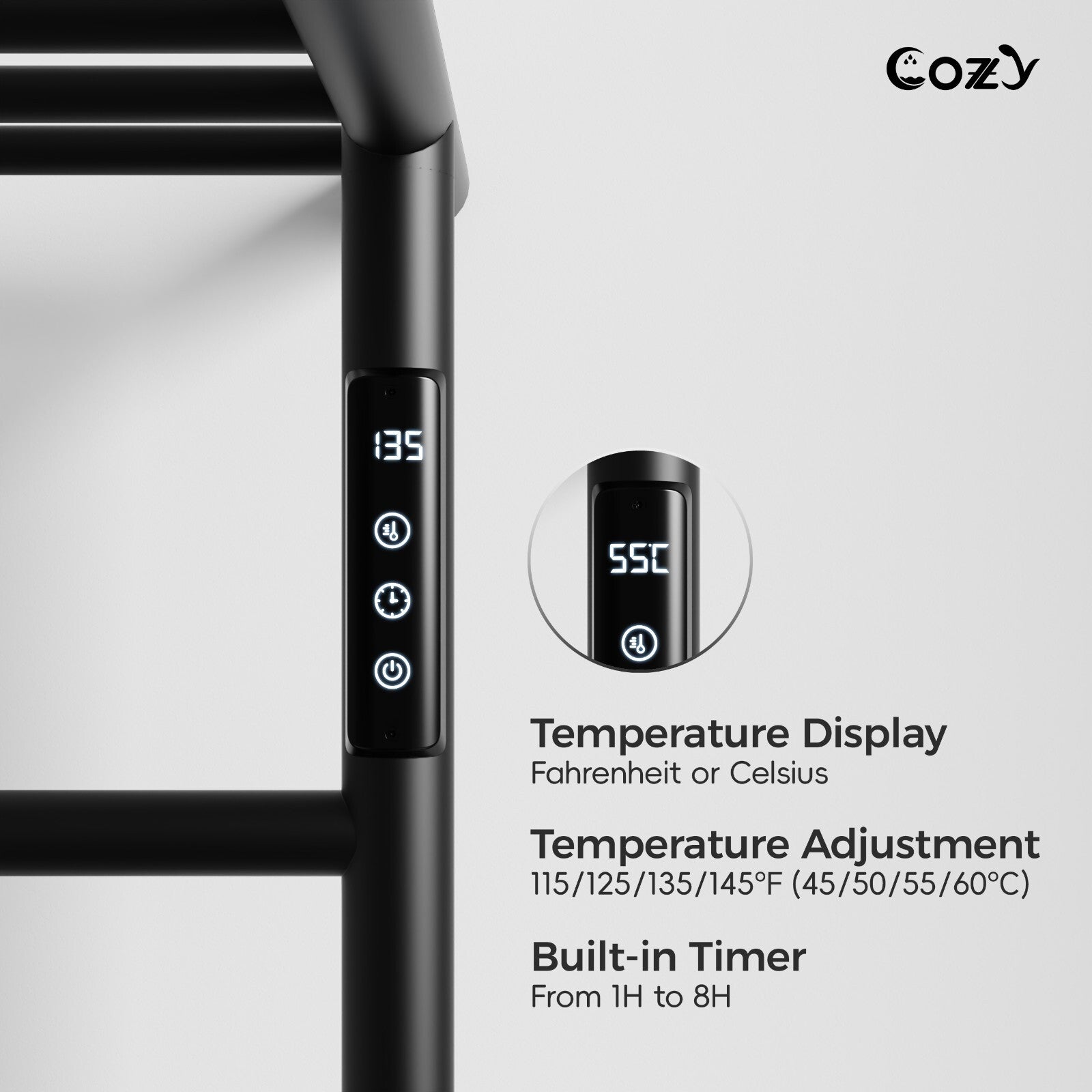 Cozy Electric Heated Towel Rack EB02