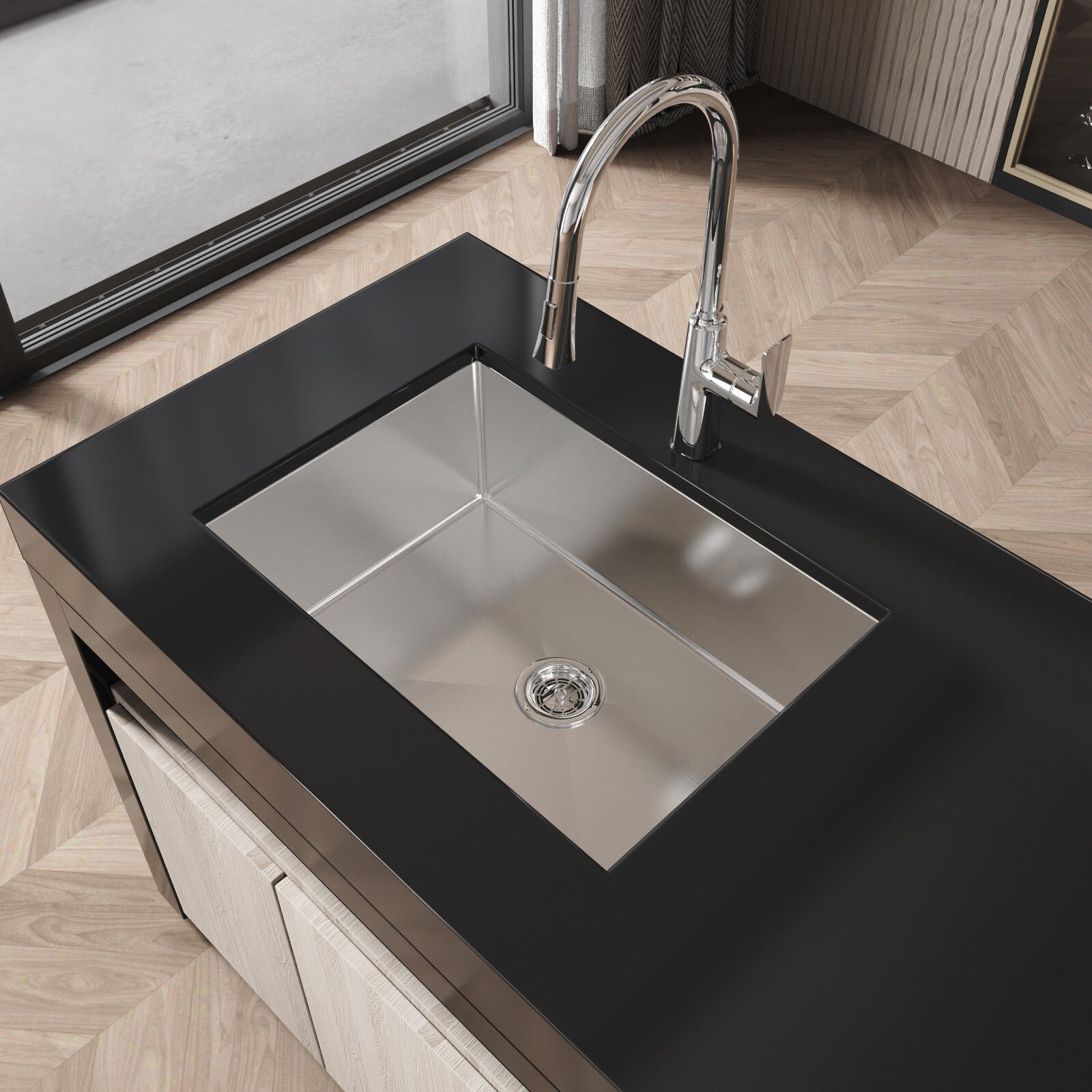 COZY Stainless Steel Kitchen Sink, 27