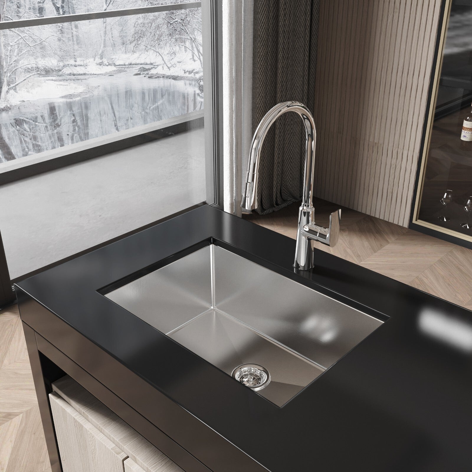 COZY Stainless Steel Kitchen Sink, 27