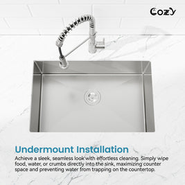 COZY Stainless Steel Kitchen Sink, 30