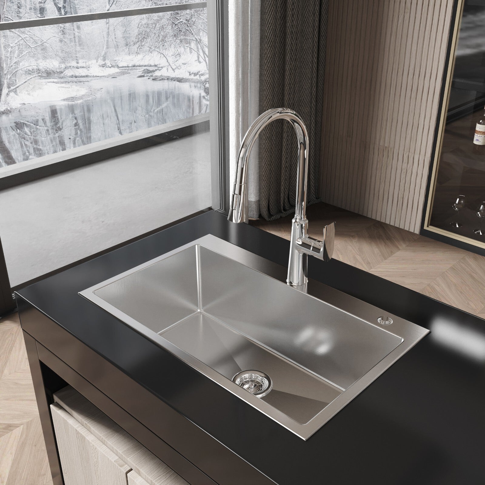 COZY Stainless Steel Kitchen Sink, 30