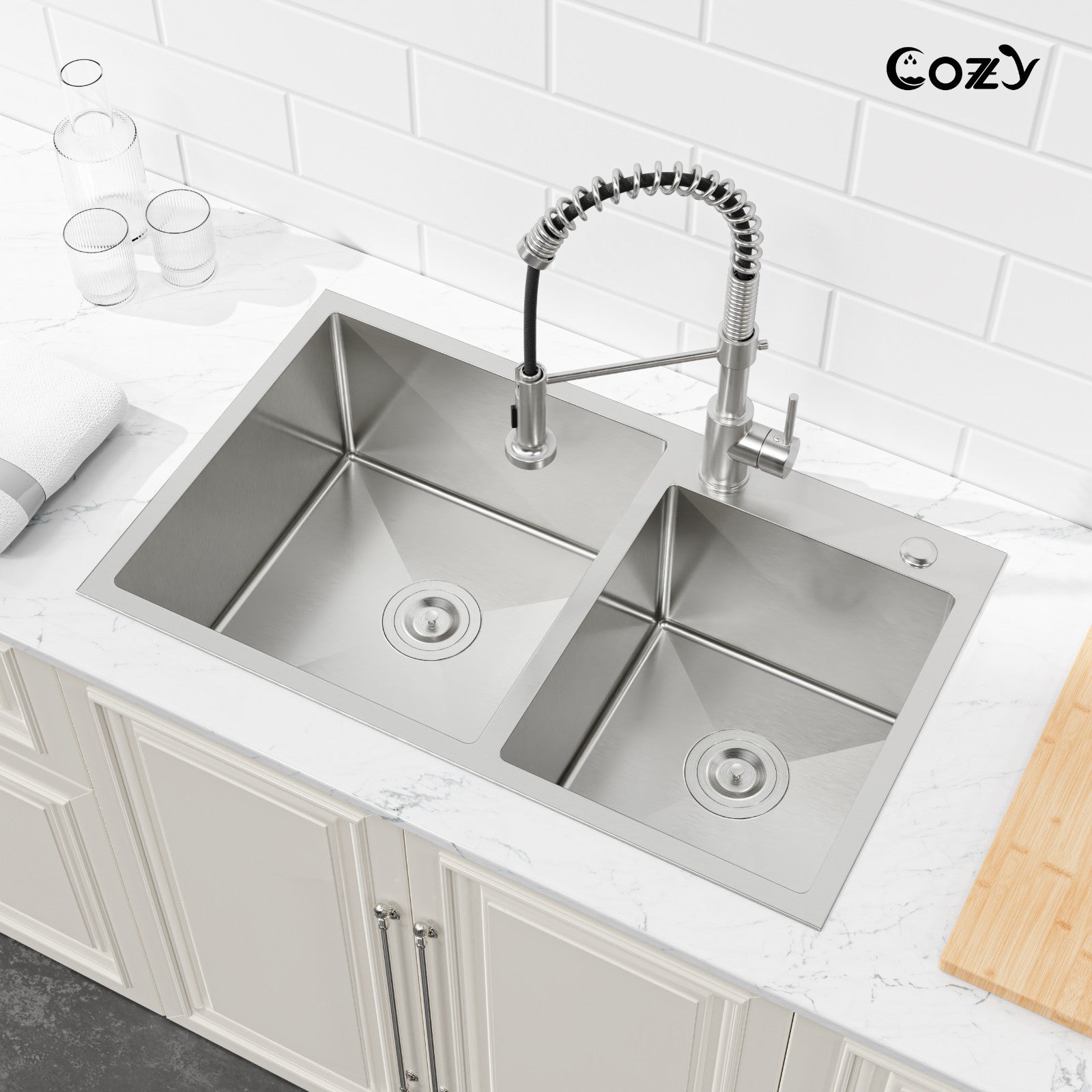 COZY Stainless Steel Kitchen Sink, 32
