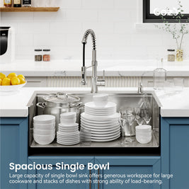 Cozy n Bath 33x22 inch overmount kitchen sink with accessors and drain