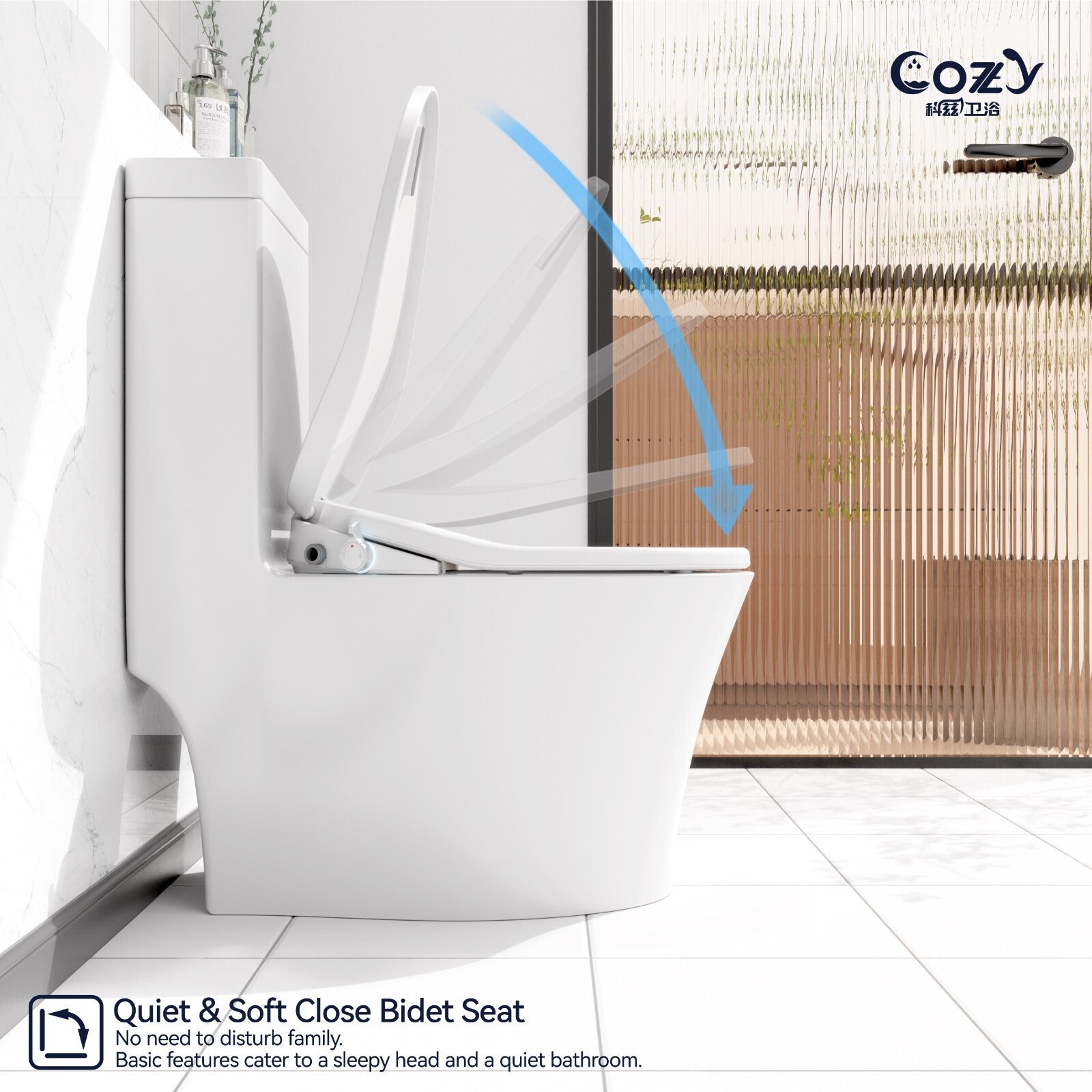 COZY Smart Bidet, Built-In Occupancy Sensor SBWHO4