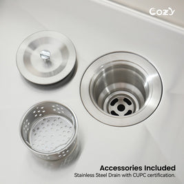 COZY Stainless Steel Kitchen Sink, 33