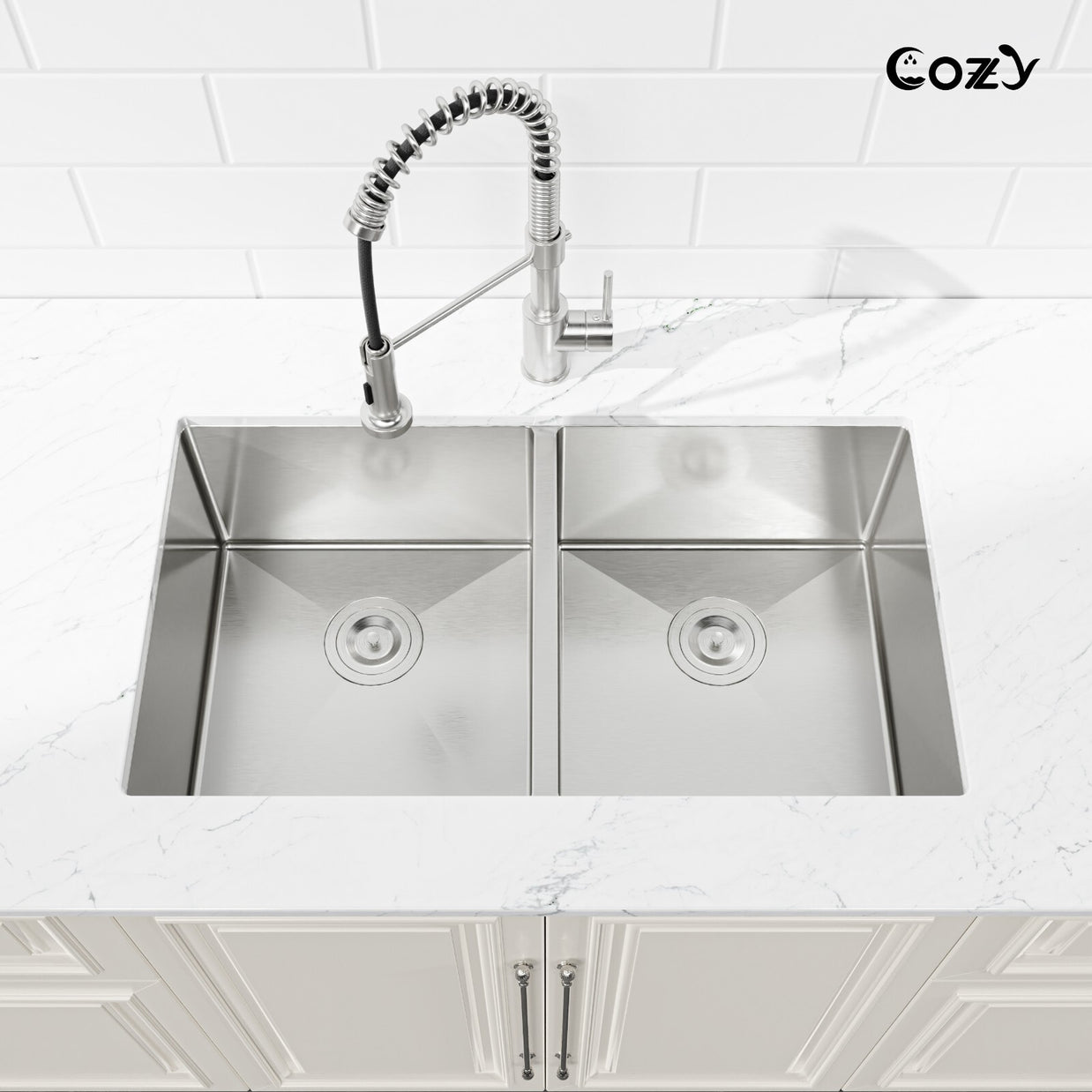 COZY Stainless Steel Kitchen Sink, 33